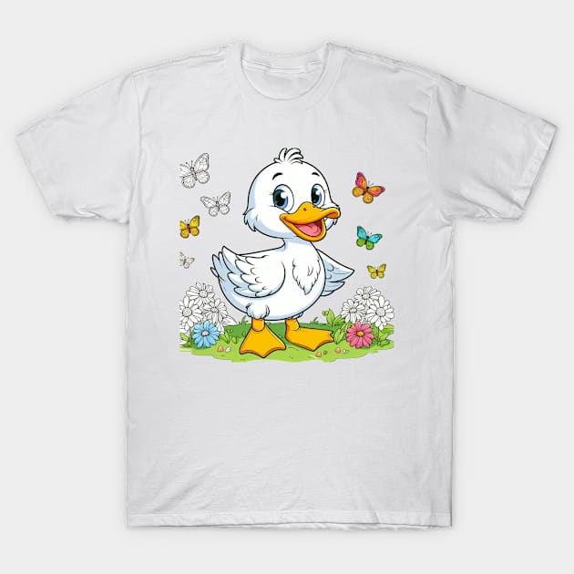 Cute Duck T-Shirt by NayaRara